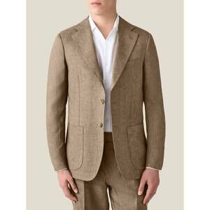 NEW LUCA FALONI men’s linen blazer in brown